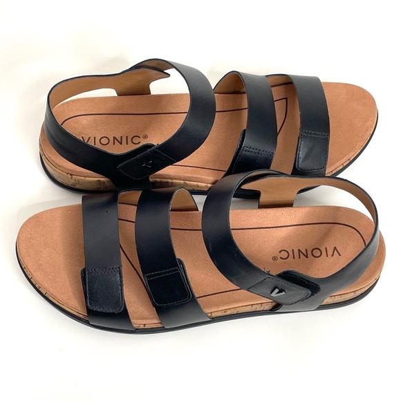 Vionic Shoes - NWOT Vionic Colleen Sandal Orthotic Footbed Adjustable Strap Velcro Cork Bottom